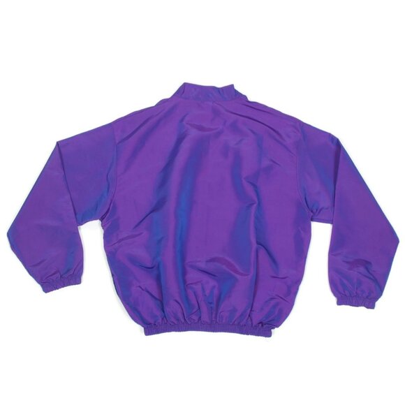 Vintage 80s Surf Style Purple Windbreaker Jacket Break Dancing - One Size - 113 - Picture 5 of 7